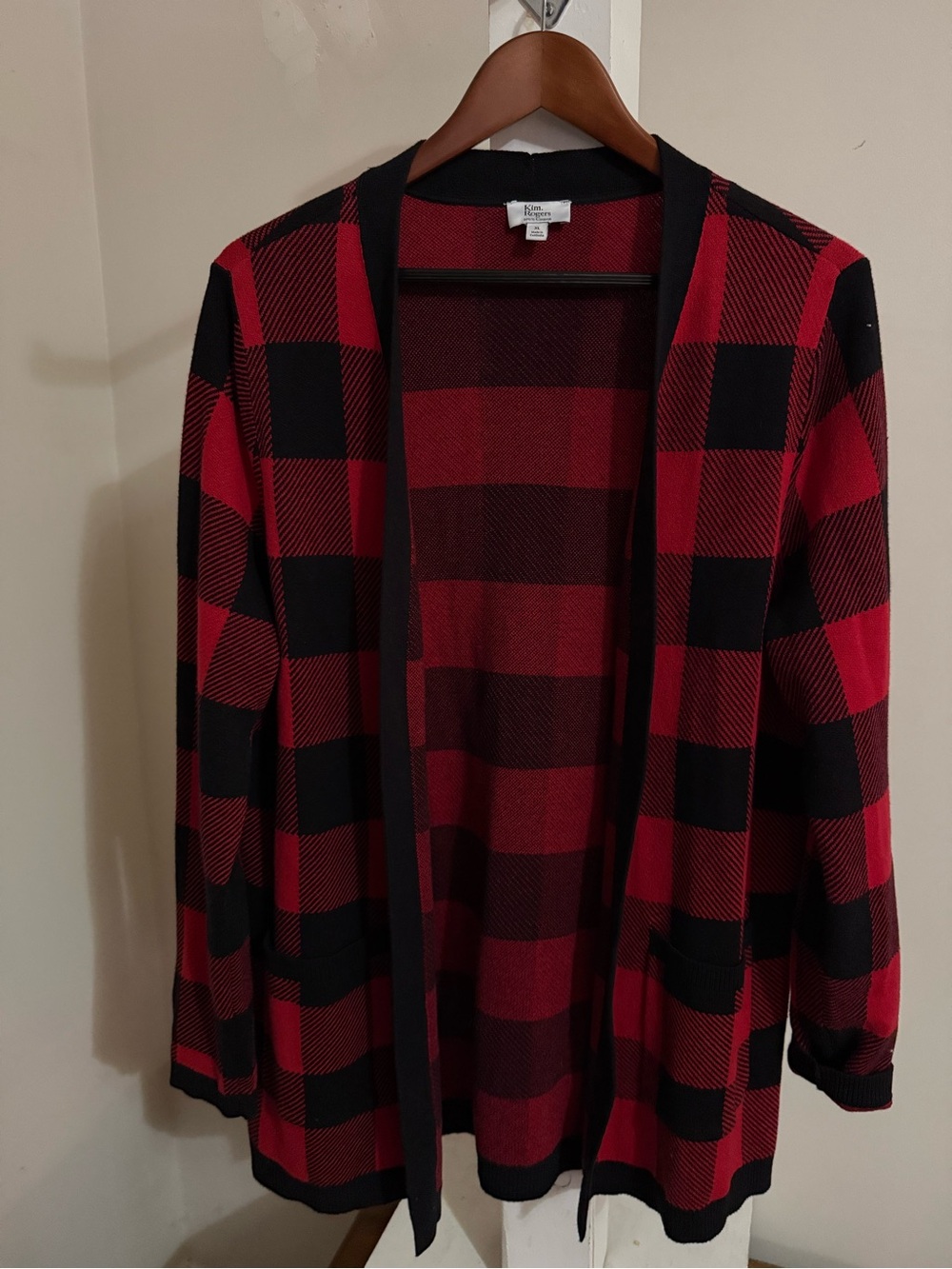 Kim Rogers Buffalo Plaid Cardigan